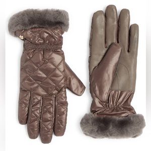 Ugg All Weather Touchscreen Quilted Shearling Gloves